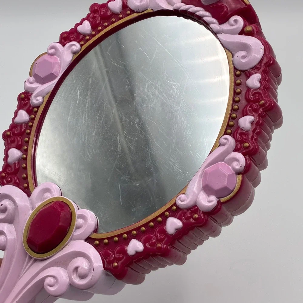 Disney Princess Toy Hand Mirror Pink Heart Gem Costume Prop Toy
